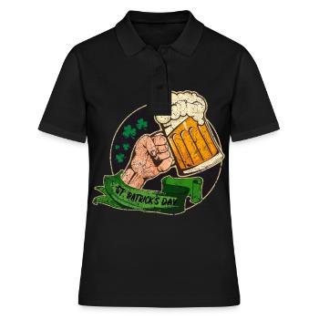 St. Patrick's Day - Women's Polo Shirt - black - Front - Ailine (174cm)