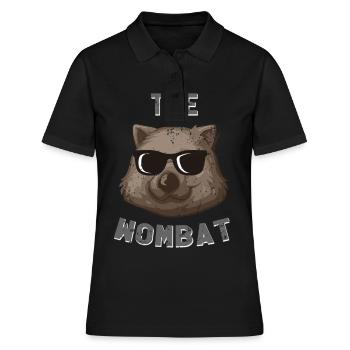 wombat - Frauen Polo Shirt - Schwarz - Vorne - Ailine (174cm)