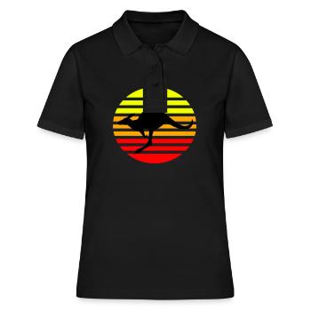 Kangourou rétro vintage - Polo Femme - noir - Devant - Ailine (174cm)