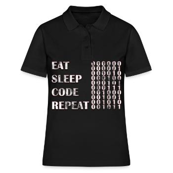 computer programmierer - Frauen Polo Shirt - Schwarz - Vorne - Ailine (174cm)