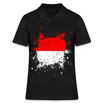 Monaco - Frauen Polo Shirt - Schwarz - Vorne - Ailine (174cm)