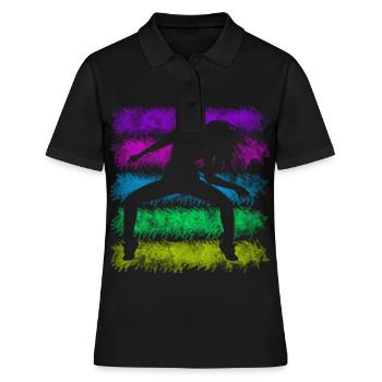 Break Dance - Frauen Polo Shirt - Schwarz - Vorne - Ailine (174cm)