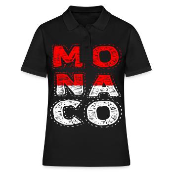 monaco - Frauen Polo Shirt - Schwarz - Vorne - Ailine (174cm)