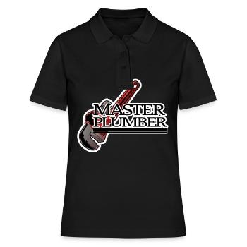 Plombier plombier - Polo Femme - noir - Devant - Ailine (174cm)