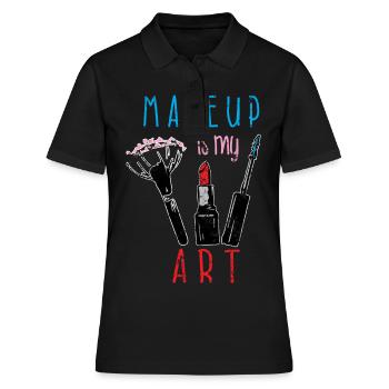 Artiste de maquillage - Polo Femme - noir - Devant - Ailine (174cm)