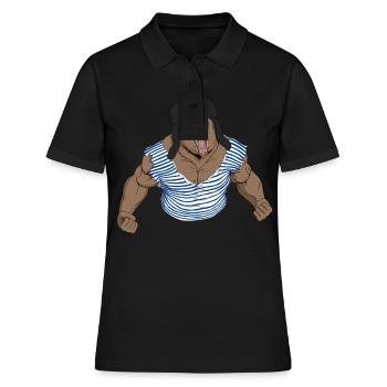 Russie Russie USSR cadeau d'ours russe - Polo Femme - noir - Devant - Ailine (174cm)
