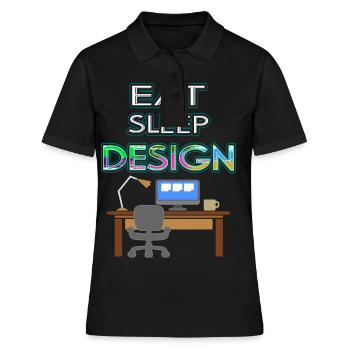 Designer - Künstler - Designen - Frauen Polo Shirt - Schwarz - Vorne - Ailine (174cm)