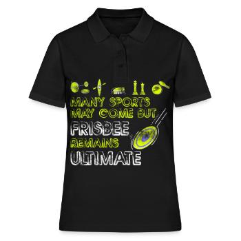 Frisbee - Frauen Polo Shirt - Schwarz - Vorne - Ailine (174cm)