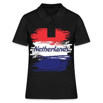 Pays-Bas Hollande - Polo Femme - noir - Devant - Ailine (174cm)