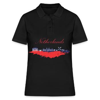 Pays-Bas Hollande - Polo Femme - noir - Devant - Ailine (174cm)