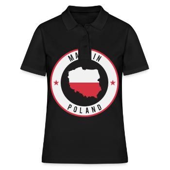 polen - Frauen Polo Shirt - Schwarz - Vorne - Ailine (174cm)