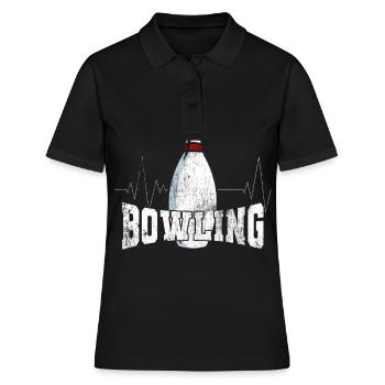 Bowling skittles sport gift - Women's Polo Shirt - black - Front - Ailine (174cm)