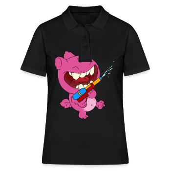 Cool water gun and monster for the summer - Women's Polo Shirt - black - Front - Ailine (174cm)