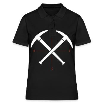 Solidarité des mineurs des mines - Polo Femme - noir - Devant - Ailine (174cm)