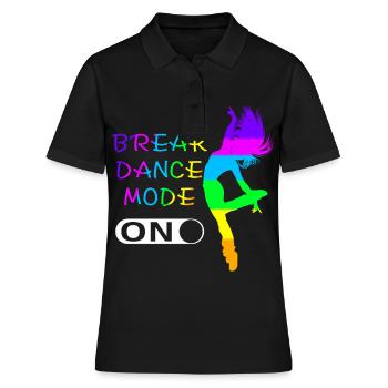 Break Dance Hip Hop Danse Rythme Cadeau Musique - Polo Femme - noir - Devant - Ailine (174cm)