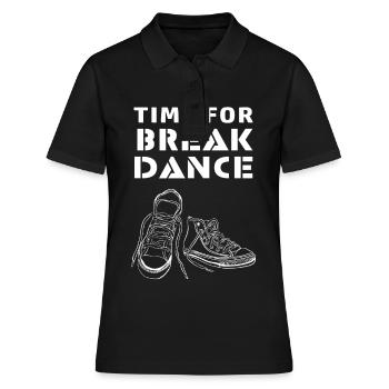 Break Dance Hip Hop Danse Rythme Cadeau Musique - Polo Femme - noir - Devant - Ailine (174cm)