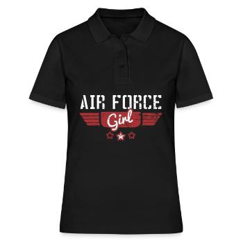 Luftwaffe Airforce Militär Armee Geschenk - Frauen Polo Shirt - Schwarz - Vorne - Ailine (174cm)