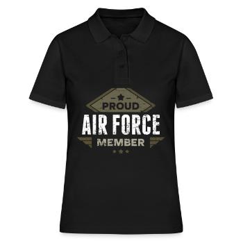 Luftwaffe Airforce Militär Armee Geschenk - Frauen Polo Shirt - Schwarz - Vorne - Ailine (174cm)