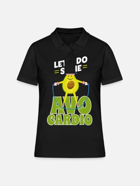 Funny saying Funny Sayings Sport avocado - Women's Polo Shirt - black