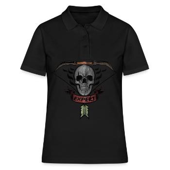 Pfeil und Bogenschiessen Armbrust Geschenk - Frauen Polo Shirt - Schwarz - Vorne - Ailine (174cm)