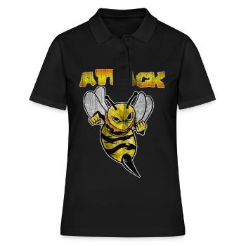 Abeilles miel abeille abeille colonie cadeau nid d'abeille - Polo Femme - noir - Devant - Ailine (174cm)