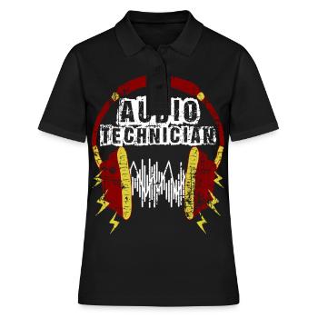 Sound technician audio technician music - Women's Polo Shirt - black - Front - Ailine (174cm)