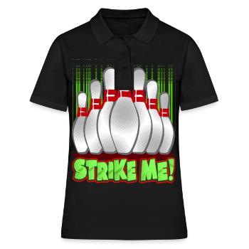 Bowling skittles sport cones - Women's Polo Shirt - black - Front - Ailine (174cm)