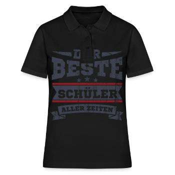 Le meilleur élève de tous les temps cadeau d'école - Polo Femme - noir - Devant - Ailine (174cm)