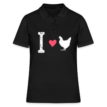 Poulet poulet poussin - Polo Femme - noir - Devant - Ailine (174cm)