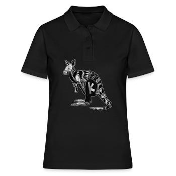 Kangourou Australie - Polo Femme - noir - Devant - Ailine (174cm)