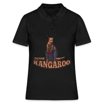 Kangourou Australie - Polo Femme - noir - Devant - Ailine (174cm)