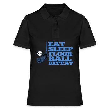 Floorball sport de passe-temps - Polo Femme - noir - Devant - Ailine (174cm)