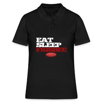 Frisbee - Frauen Polo Shirt - Schwarz - Vorne - Ailine (174cm)
