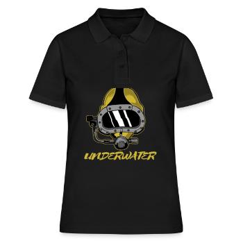 Taucherbrille Sauerstoff Flasche Tauchen - Frauen Polo Shirt - Schwarz - Vorne - Ailine (174cm)