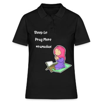 Coran Sourate verset Allah Allah Islam Cadeau Musulman - Polo Femme - noir - Devant - Ailine (174cm)