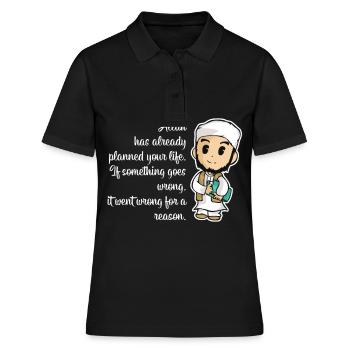 Coran Islam Citation Sure Prière Allah Cadeau Musulman - Polo Femme - noir - Devant - Ailine (174cm)