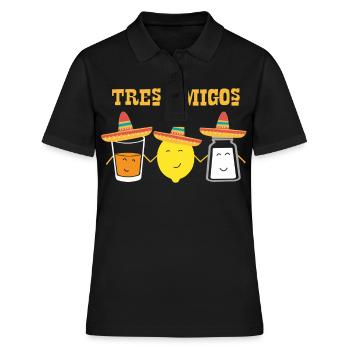 Amis Tequila, sel, citron vert ou citron et - Polo Femme - noir - Devant - Ailine (174cm)