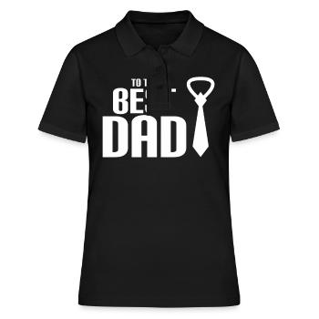 Dad - Best dad - Frauen Polo Shirt - Schwarz - Vorne - Ailine (174cm)