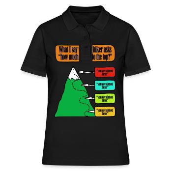 Bergsteiger Wanderer Lustige Bergführer Anleitung - Frauen Polo Shirt - Schwarz - Vorne - Ailine (174cm)