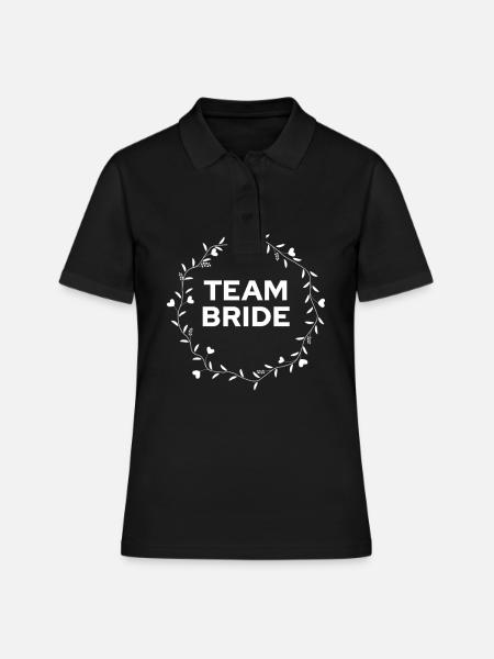 team bride - Frauen Polo Shirt - Schwarz
