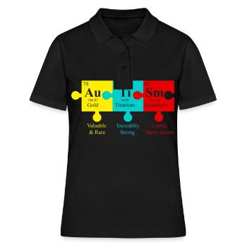 Autismus Puzzlestücke Asperger Autismus Tag - Frauen Polo Shirt - Schwarz - Vorne - Ailine (174cm)