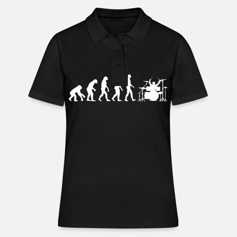 Drummer Drums Evolution Drummer Gift - Women's Polo Shirt - black