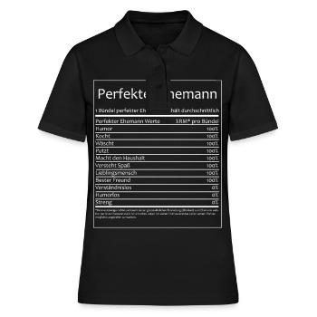 Für den perfekten Mann. Ein Traum - Frauen Polo Shirt - Schwarz - Vorne - Ailine (174cm)