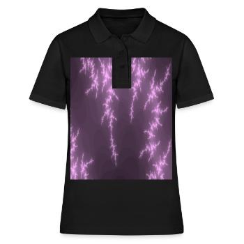 Fractal flashes - Women's Polo Shirt - black - Front - Ailine (174cm)