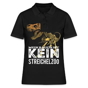 Mein Bauch ist kein Streichelzoo für Schwangere - Frauen Polo Shirt - Schwarz - Vorne - Ailine (174cm)