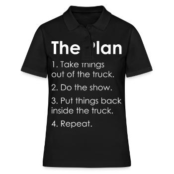 STAGEHAND CREW PLAN lighting technician gift - Women's Polo Shirt - black - Front - Ailine (174cm)