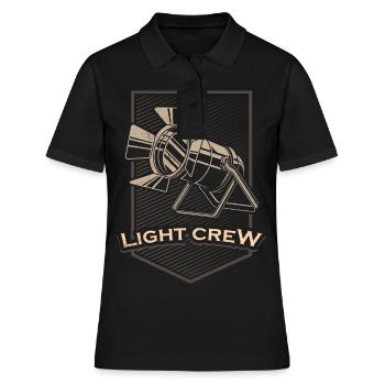 LIGHT CREW Retro light lighting technician gift - Women's Polo Shirt - black - Front - Ailine (174cm)