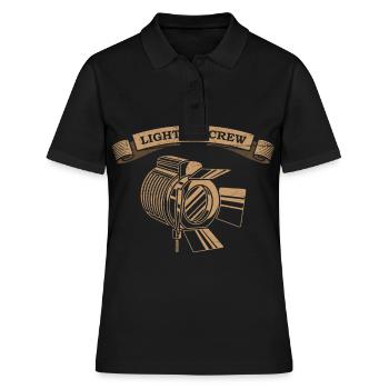 LIGHTING CREW Retro light lighting technician gift - Women's Polo Shirt - black - Front - Ailine (174cm)