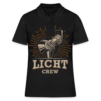 LIGHT CREW Retro light lighting technician gift - Women's Polo Shirt - black - Front - Ailine (174cm)
