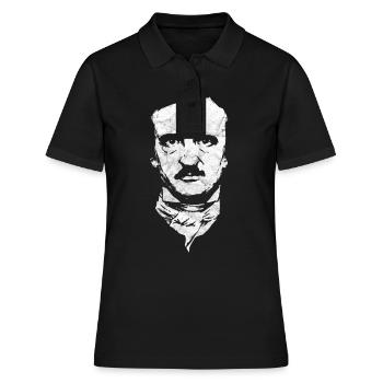 Edgar Allan Poe Gothic Raven Nevermore Englisch - Frauen Polo Shirt - Schwarz - Vorne - Ailine (174cm)